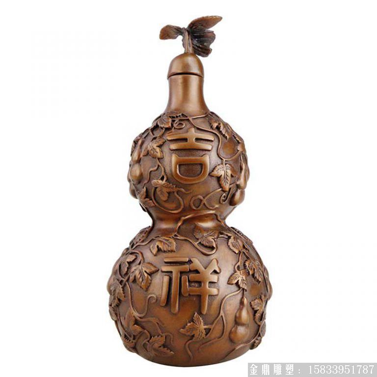 仿古銅葫蘆雕塑，多款多樣 (5)